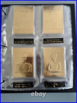 Rare Star Trek Danbury Mint 22ct Gold Card Complete Set of 48 + COA & Folder