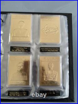 Rare Star Trek Danbury Mint 22ct Gold Card Complete Set of 48 + COA & Folder