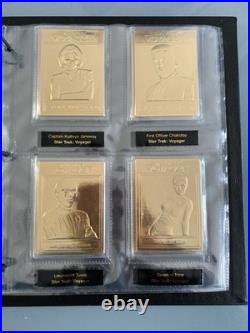 Rare Star Trek Danbury Mint 22ct Gold Card Complete Set of 48 + COA & Folder