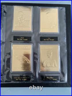 Rare Star Trek Danbury Mint 22ct Gold Card Complete Set of 48 + COA & Folder