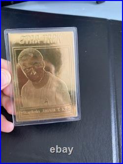 Rare Star Trek Danbury Mint 22ct Gold Card Complete Set of 48 + COA & Folder