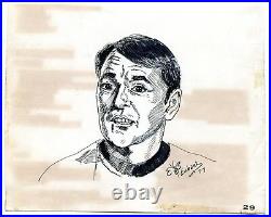 Rare Star Trek Scotty Original Pen and Ink Published Art Signed by Bill Eubank