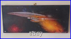 Rare Star Trek USS Enterprise NCC 1701-D Large Canvas on Wood Wall Art Decor