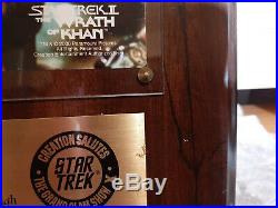 Ricardo Montalban Autographed Khan Plaque With COA 47 of 50 Star Trek