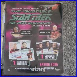 Rittenhouse Star Trek TNG The Quotable Binder Lot Costume 2005