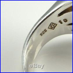 SEXY Modernist Sterling Silver Ring 925 Geometric Unisex Space Artisan Star Trek