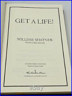 SIGNED 1st WILLIAM SHATNER Get A Life! STAR TREK Captain Kirk Mr. Spock LEATHER