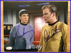 (SSG) WILLIAM SHATNER & LEONARD NIMOY Signed 10X8 Star Trek Photo JSA COA