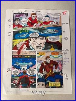 STAR TREK #12 comic art original color guide 1985 KIRK SULU ENTERPRISE BRIDGE
