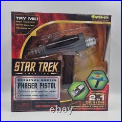 STAR TREK Art Asylum Trek Tek ORIGINAL SERIES PHASER PISTOL Action Lights&Sounds