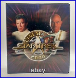 STAR TREK CINEMA COLLECTION 2000 MINI MASTER SET With BINDER Skybox TRADING CARDS