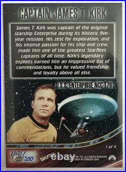 STAR TREK Captain's Card 1 of 4 The Original Series Season 3 Kirk #0903/ 1200