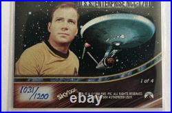 STAR TREK Captain's Card 1 of 4 The Original Series Season 3 Kirk #0903/ 1200