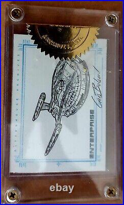 STAR TREK ENTERPRISE HAND DRAWN SKETCH CARD BY CHRIS BOLSON. SKETCHaFEX. RARE