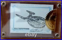 STAR TREK ENTERPRISE HAND DRAWN SKETCH CARD BY CHRIS BOLSON. SKETCHaFEX. RARE