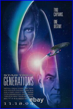 STAR TREK GENERATIONS 1994 90s ORIGINAL CINEMA MOVIE FILM PRINT PREMIUM POSTER