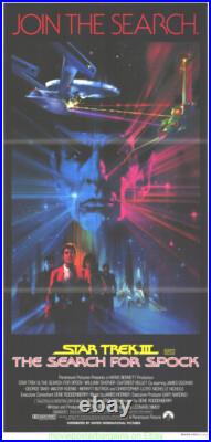 STAR TREK III MOVIE POSTER ORIGINAL Folded AUSTRALIAN DAYBILL RARE ART STAR TREK III MOVIE POSTER ORIGINAL Folded AUSTRALIAN DAYBILL RARE ART