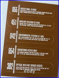 STAR TREK INSURRECTION Movie Prop Lot Production Decals ORIGINAL Sci-fi X1