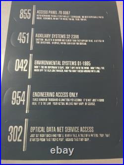 STAR TREK INSURRECTION Movie Prop Lot Production Decals ORIGINAL Sci-fi X1