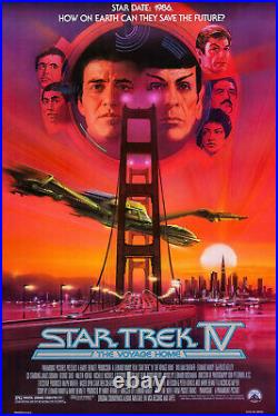 STAR TREK IV THE VOYAGE HOME 1986 80s ORIGINAL CINEMA MOVIE PRINT PREMIUM POSTER