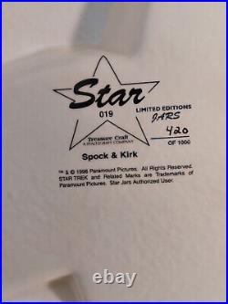 STAR TREK KIRK SPOCK COOKIE JAR 15.5 Treasure Craft Pfaltzgraff 1996 420 of 100