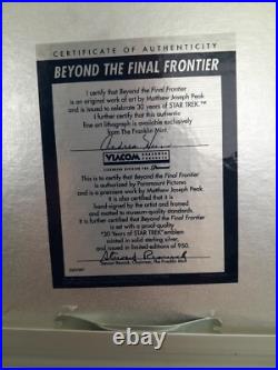 STAR TREK Ltd Edition Franklin Mint Framed Artwork & Silver Emblem Very rare STAR TREK Ltd Edition Franklin Mint Framed Artwork & Silver Emblem Very rare