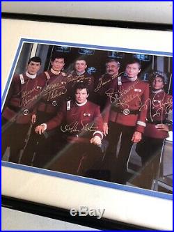 STAR TREK ORIGINAL CAST Autographed Photo Framed and Signed By All Seven