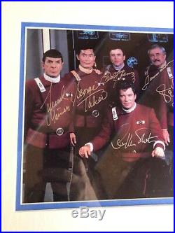 STAR TREK ORIGINAL CAST Autographed Photo Framed and Signed By All Seven