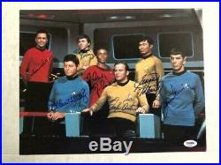 STAR TREK ORIGINAL Crew Cast Autographed Signed Photo with PSA/DNA Letter