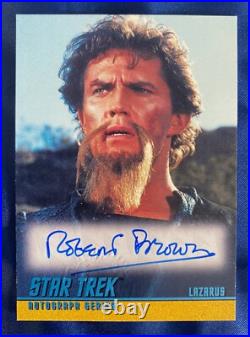 STAR TREK ORIGINAL SERIES TOS SERIES 1 AUTOGRAPH A9 ROBERT BROWN Lazarus