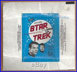 STAR TREK Original 1967 Leaf rare Gum Card Wrapper Shatner Nimoy Kirk Spock