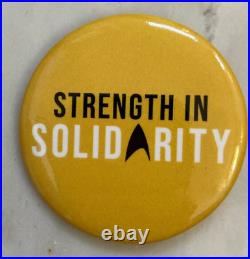 STAR TREK PIN Strength in Solidarity Star Trek WGA / SAG Strike Pin