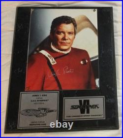 STAR TREK PROTOTYPE PLAQUE Signed SHATNER Kirk VNTG RARE? 1 of a kind? NEW