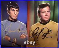 STAR TREK Signed 8x10 (Willam Shatner, Leonard Nimoy) Original Autographs withCOA