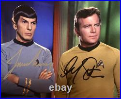 STAR TREK Signed 8x10 (Willam Shatner, Leonard Nimoy) Original Autographs withCOA