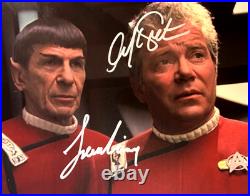 STAR TREK Signed 8x10 (William Shatner, Leonard Nimoy) Original Autograph withCOA