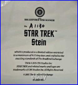 STAR TREK Stein Featuring Sculpted Starship Enterprise The Bradford Exchange NEW