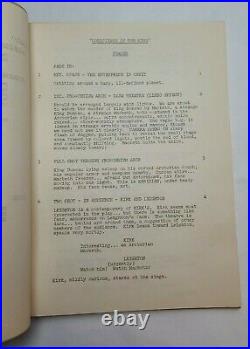 STAR TREK THE ORIGINAL SERIES / 1966 TV Script The Conscience of the King