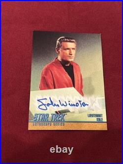 STAR TREK THE ORIGINAL SERIES SEASON 3 A63 JOHN WINSTON LT KYLE AUTOGRAPH d. 2019