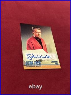 STAR TREK THE ORIGINAL SERIES SEASON 3 A63 JOHN WINSTON LT KYLE AUTOGRAPH d. 2019