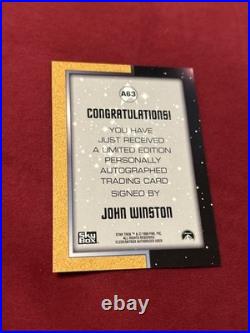 STAR TREK THE ORIGINAL SERIES SEASON 3 A63 JOHN WINSTON LT KYLE AUTOGRAPH d. 2019