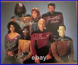 STAR TREK TNG 16x20 The Next Generation Cast Original Hand Autographed Photo