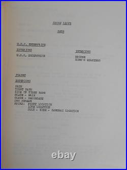 STAR TREK TOS Original Script Shore Leave withCOA and doodle pics from TOS actor