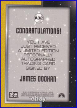 STAR TREK The Original Series Autograph Card A32 James Doohan as Scotty