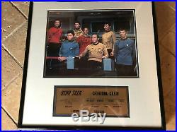 STAR TREK The Original Series Autographed Framed Crew Plaque Signed