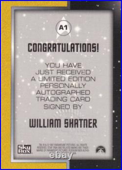 STAR TREK The Original Series TOS Autograph Card A1 William Shatner CAPT KIRK