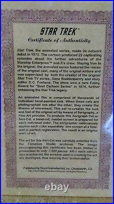 STAR TREK U. S. S ENTERPRISE ORIGINAL SERICEL 1995 Filmation, Paramount Studios