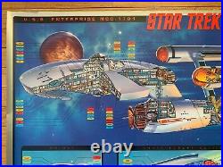 STAR TREK USS ENTERPRISE Cutaway Poster TOS SIGNED Limited Edition 24 x 36 w COA