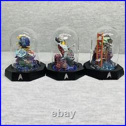 STAR TREK VINTAGE Lot Of 6 Limited Edition Sculpture Franklin Mint Glass Dome