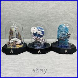 STAR TREK VINTAGE Lot Of 6 Limited Edition Sculpture Franklin Mint Glass Dome